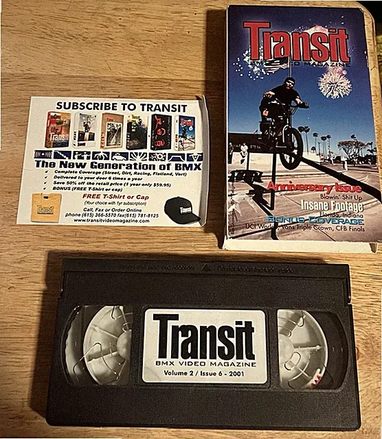 2002 Transit Magazine Anniversary Issue Volume 2 No. 6 BMX Bicycle VHS Tape