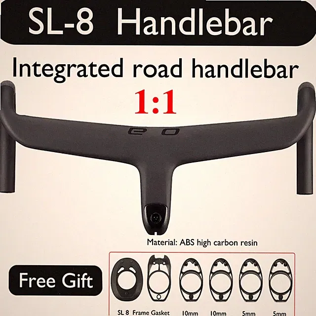 6 Degree Carbon Fiber Road Bicycle Handlebar Stem 380-440mm Bike Accessories