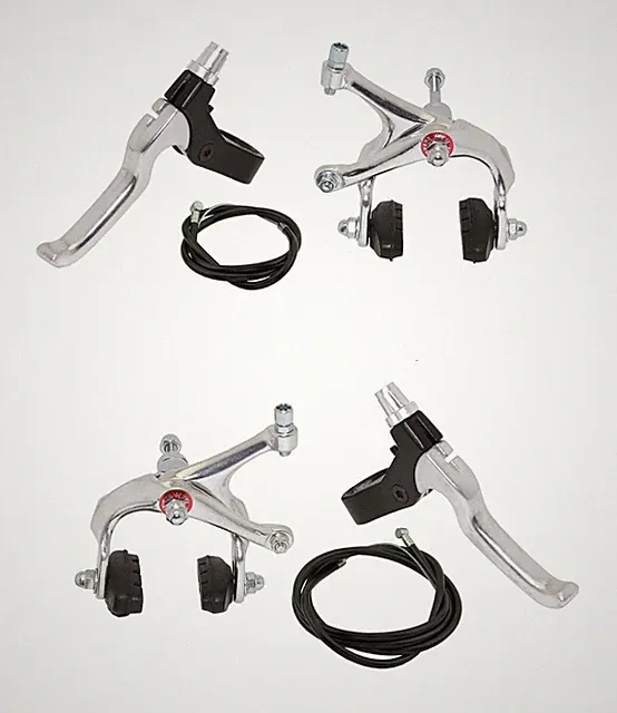 ALTALINE 570a FRONT & REAR Alloy Brake Set CHROME FIXED GEAR BIKE TRACK ROADBIKE