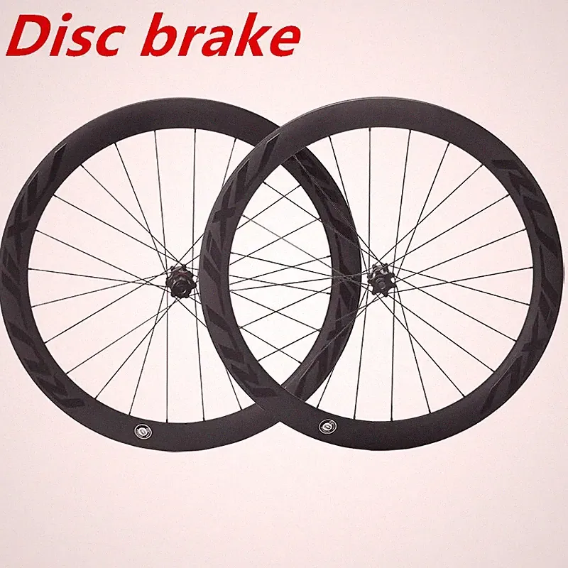 Carbon Road Bicycle Wheelset 700c Ceramic Bearings Center Lock or 6 Bolts Hubs