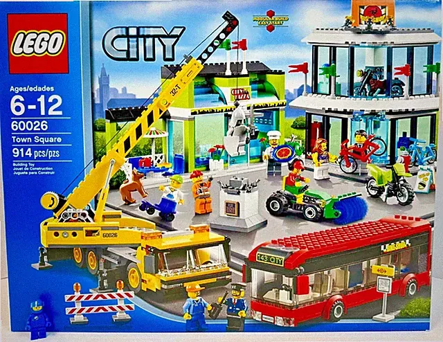 LEGO (60026) City: Town Square - New Sealed Retired Bus Construction Bike Castle
