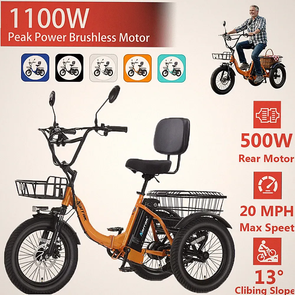 NEW N6 Electric Bicycle for Adults 1100W Motor 48V 13.0AH Battery 7 Speed Ebike