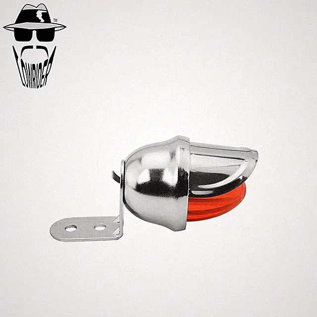 ORIGINAL LOWRIDER Mini Bee Light Chrome Red Lens Bullet Cruiser Bicycle Light.