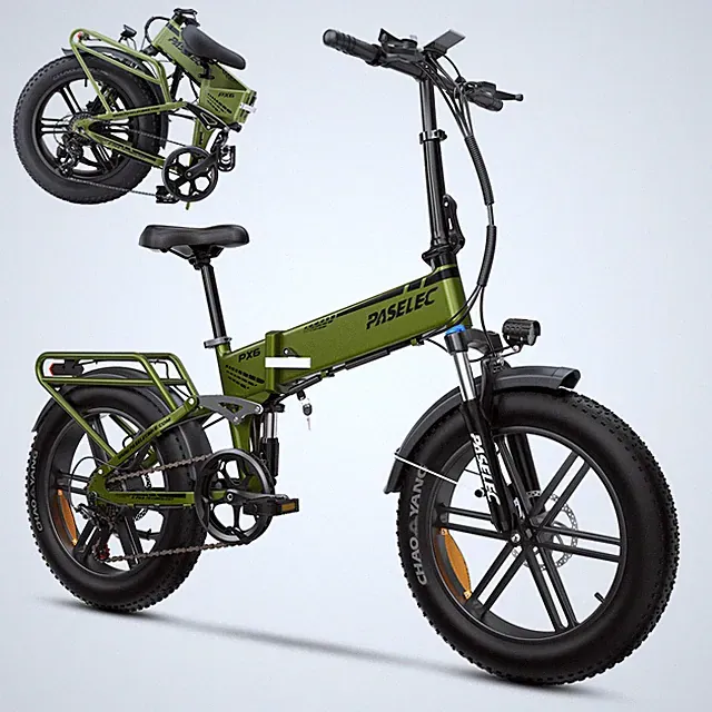 PASELEC PX6 Folding Electric Bicycle 20'' 1500W Peak 48V/13Ah City eBike 7-Speed