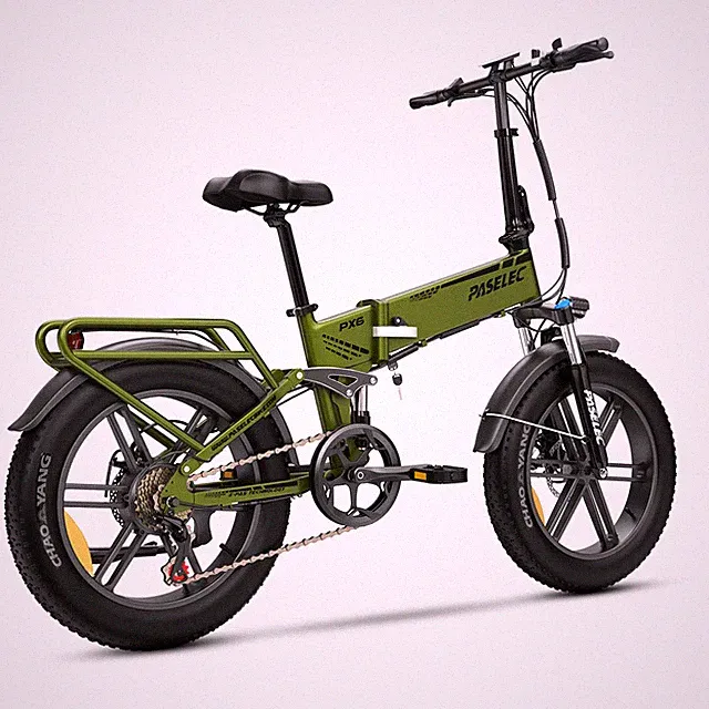 PASELEC PX6 Folding Electric Bicycle 20'' 1500W Peak 48V 13Ah eBike EMTB 7-Speed