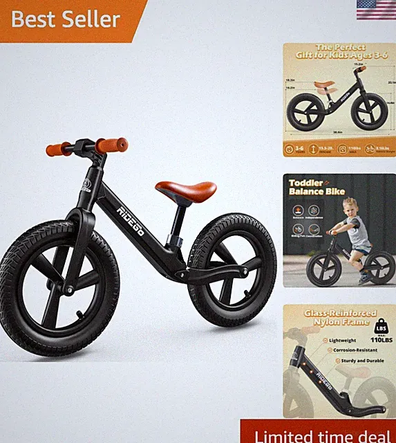 Perfect First Balance Bike for Children 2-6 - 14-Inch Lightweight Design