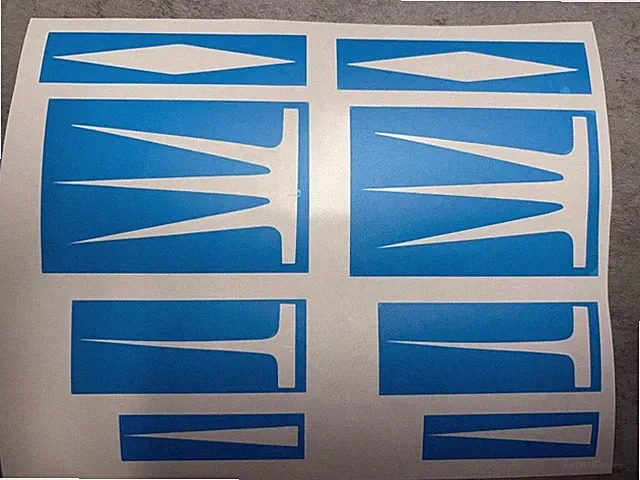 Schwinn Phantom Stencil Decal Set Repaint B6 Bicycle Frame Restored Negative